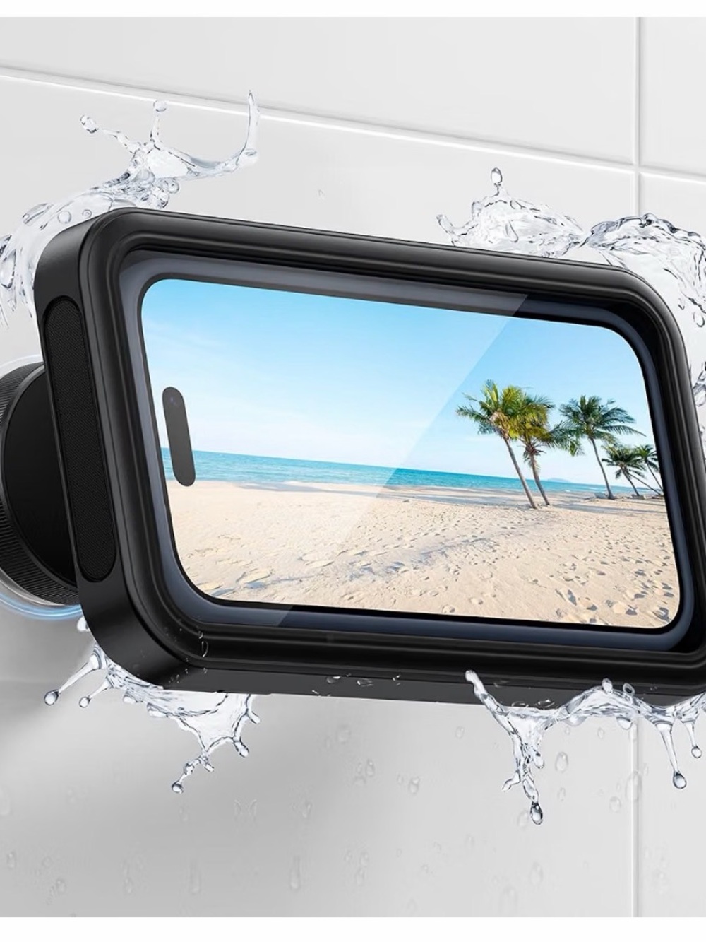 Lamicall Vacuum Suction Shower Phone Holder, Waterproof Bathroom Wall Mount, NEW